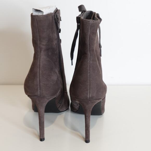 Steve Madden Jinx Mocha Suede/ Stiletto Heel /ANKLE Booties - Picture 5 of 10